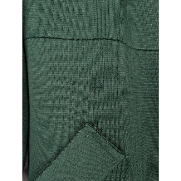 I. Magnin Pea Coat Knitted Wool Vintage 60s Duster Classic Winter Green Size 14 - Picture 9 of 16